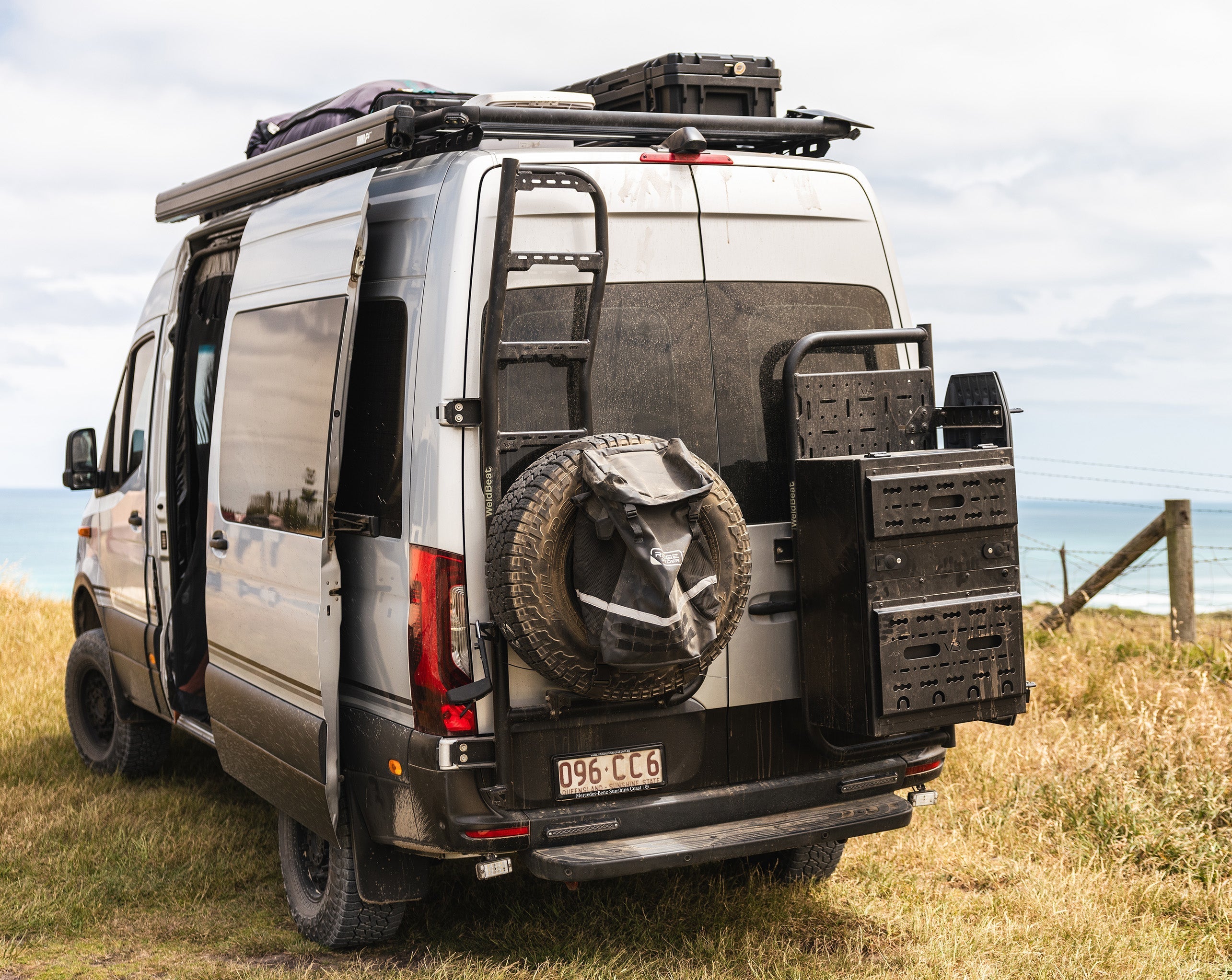 Weldbeat Adventure Ladder + Wheel Carrier - Mercedes Sprinter - 907 - VS30 (2019-Present)