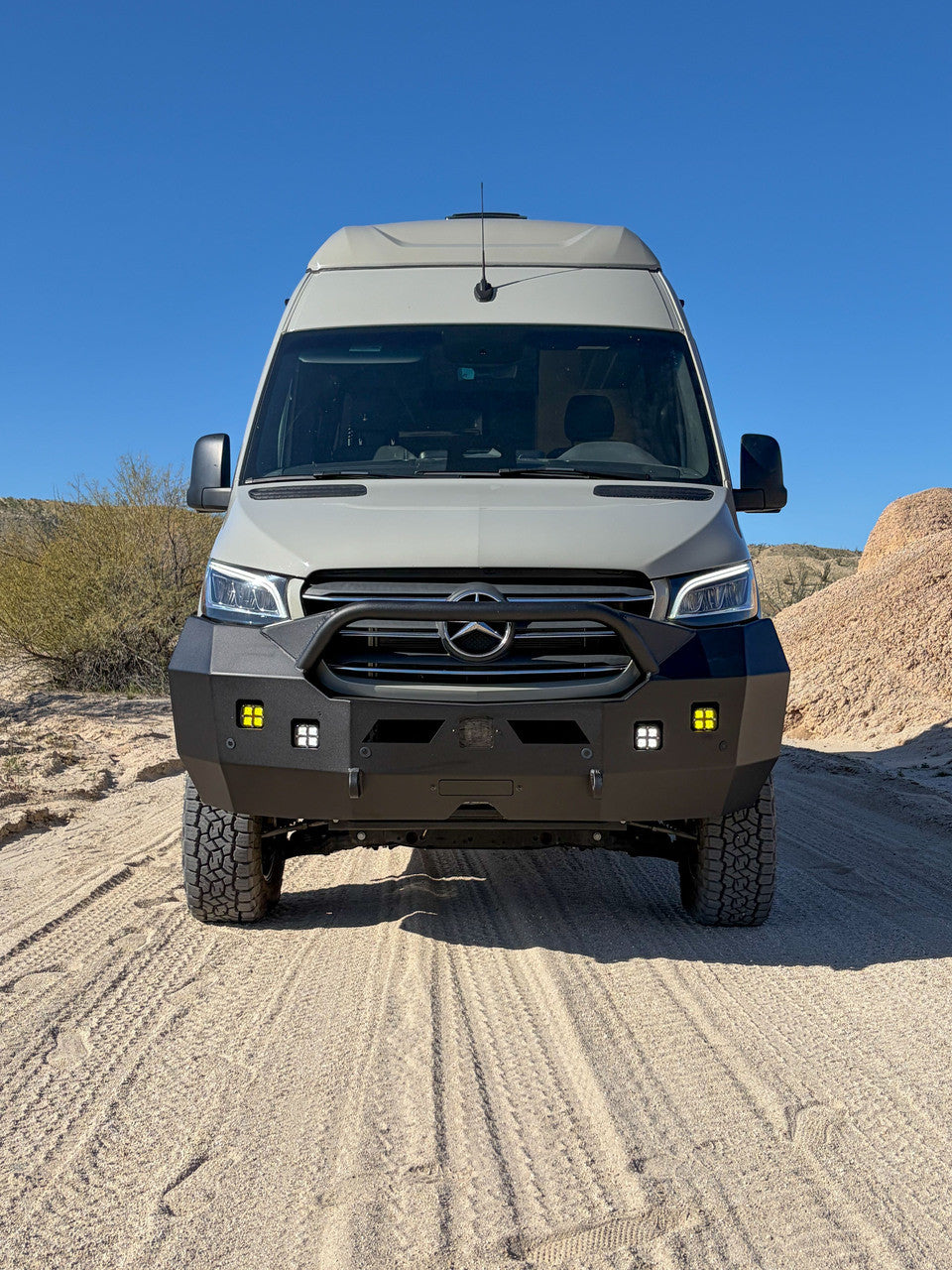 ALUMINESS FRONT WINCH BUMPER - SPRINTER 2019+ NO BRUSH GUARDS