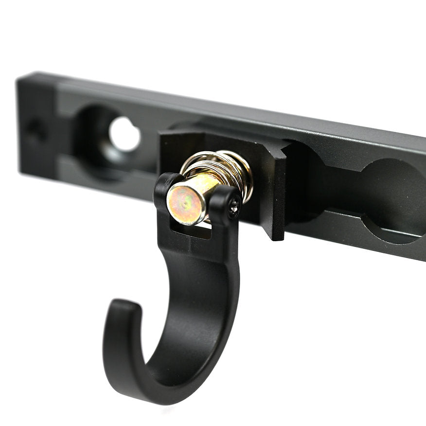 L-TRACK SPRING LOADED SINGLE STUD WITH HOOK - 2 PACK