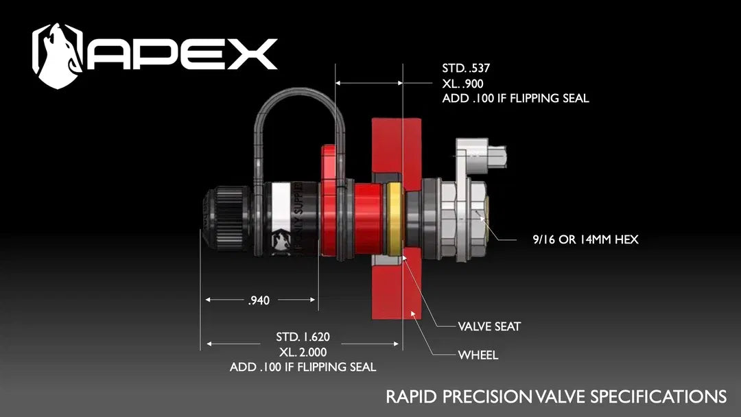 Apex Designs USA Rapid Precision Valve – XL RPV-Set of 5