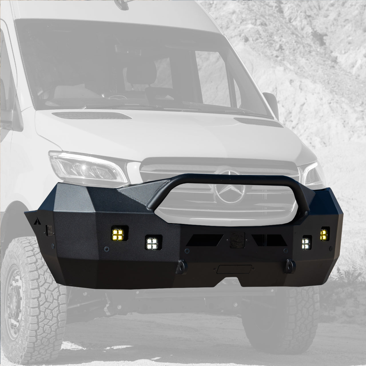 ALUMINESS FRONT WINCH BUMPER - SPRINTER 2019+ NO BRUSH GUARDS